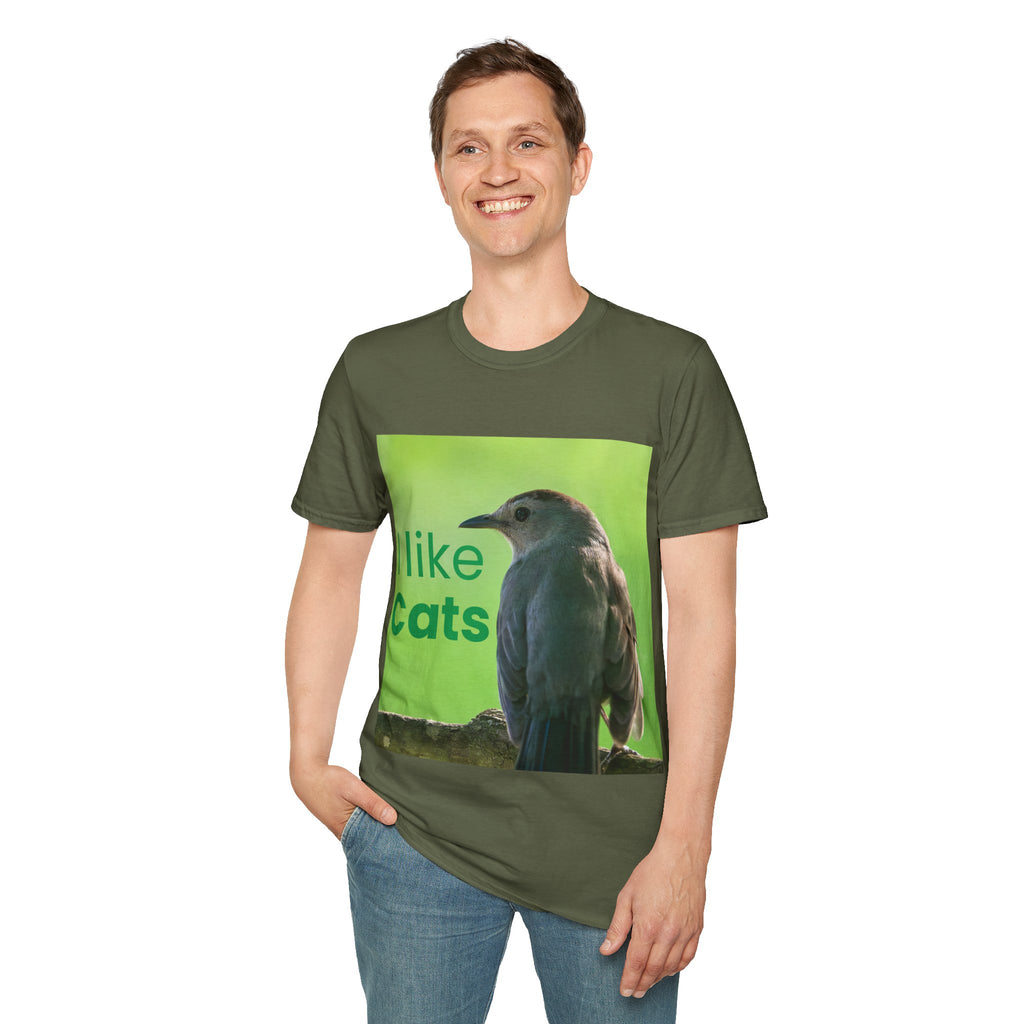 I Like Cats T-Shirt | Grey Catbird Funny Shirt