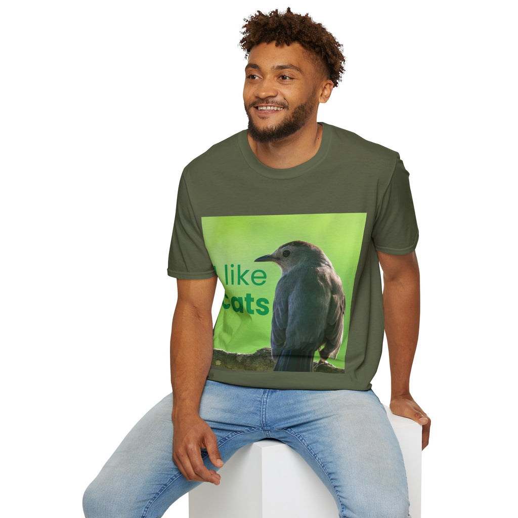 I Like Cats T-Shirt | Grey Catbird Funny Shirt