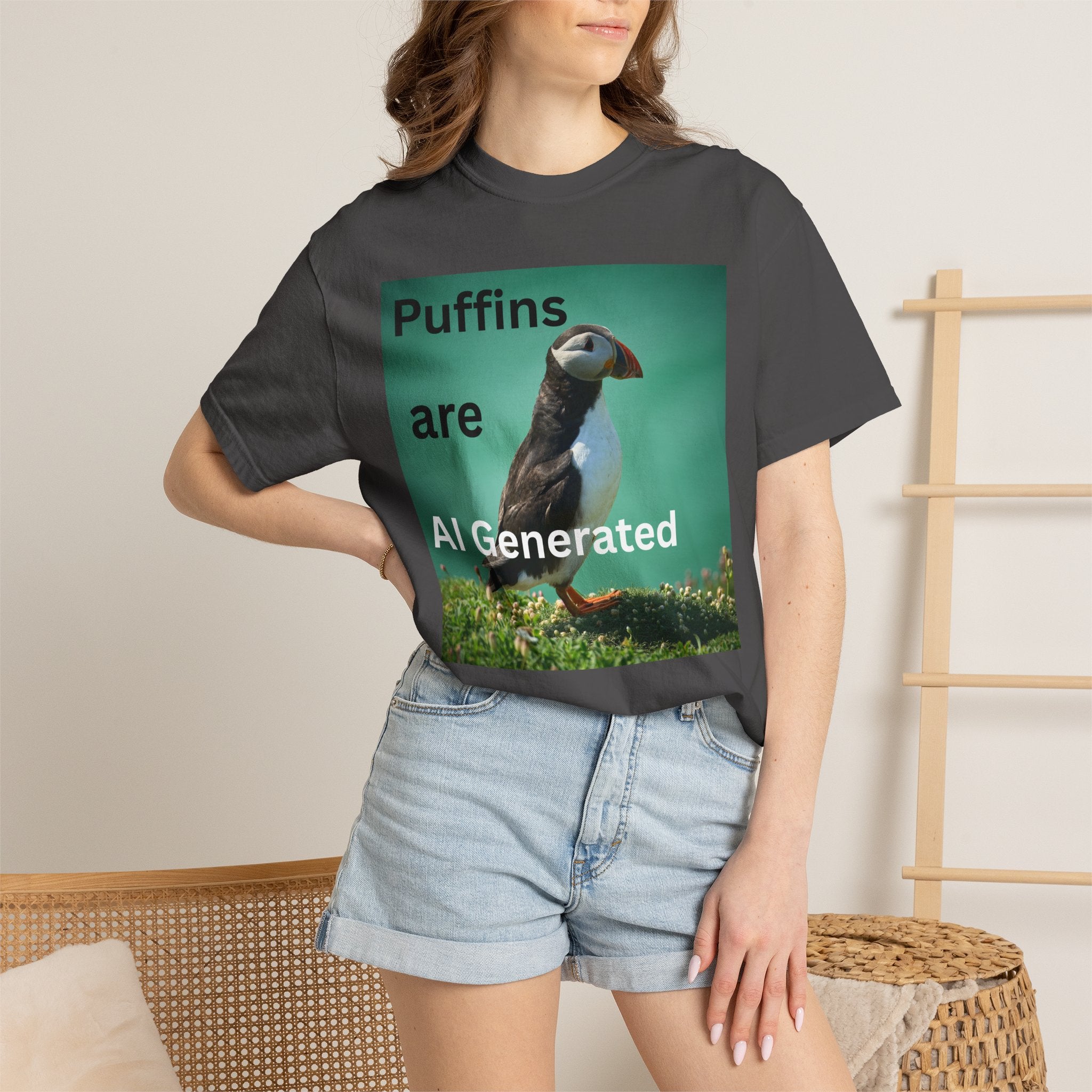 Puffins are AI Generated | Funny T-Shirt Puffins Birds Wildlife Lovers